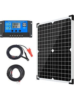 20W Solar Panel Kit - 12V Solar Battery Charger & Maintainer for Outdoor Use